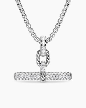 DY Madison® Toggle Pendant|Sterling Silver with Diamonds, 29mm