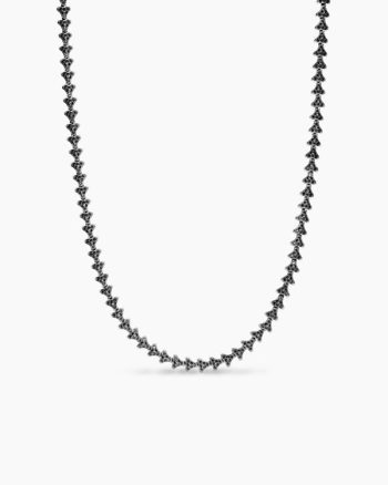 Armory® Necklace|Sterling Silver with Black Diamonds, 7.5mm