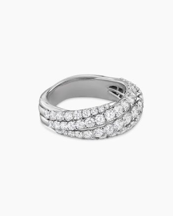 Floating Diamonds Ring|White Gold