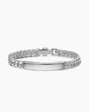 Curb Chain ID Bracelet|Sterling Silver, 7mm