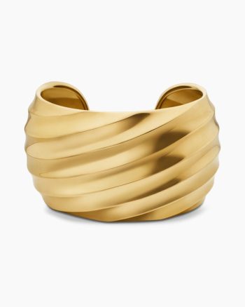 Cable Edge® Cuff Bracelet|18K Yellow Gold, 40mm