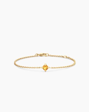 Chatelaine® Teen Bracelet|18K Yellow Gold with Citrine, 4mm