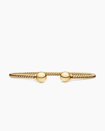 Solari Cablespira® Bracelet|18K Yellow Gold with Gold Domes, 2.6mm