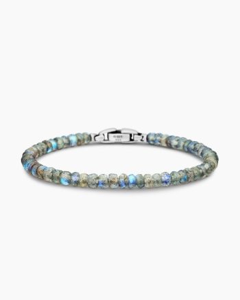 Spiritual Beads Faceted Bracelet|Sterling Silver with Labradorite, 5mm