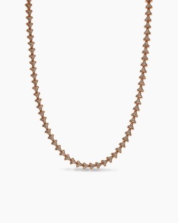 Armory® Necklace|18K Rose Gold with Cognac Diamonds, 7.5mm