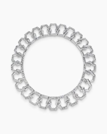 Carlyle Statement Necklace|White Gold with Diamonds