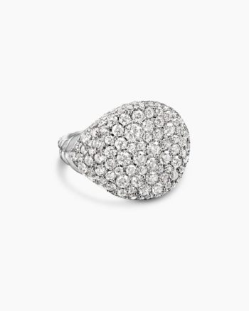 Pavé Pinky Ring|18K White Gold with Diamonds, 13mm