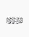 Men's Armory Band Ring|Platinum with Diamonds