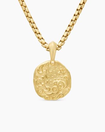 Aquarius Amulet|18K Yellow Gold, 17mm