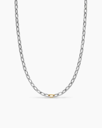 DY Madison® Chain Necklace|Sterling Silver with 18K Yellow Gold, 6mm