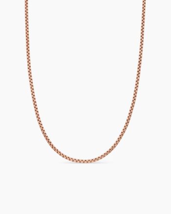 Box Chain Necklace|18K Rose Gold, 2.7mm