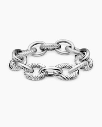 Oval Link Chain Bracelet|Sterling Silver, 17mm