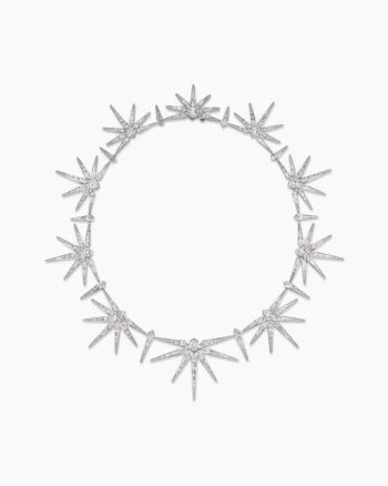 Liberty Statement Necklace|White Gold with Diamonds