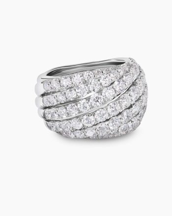 Floating Diamonds Ring|White Gold