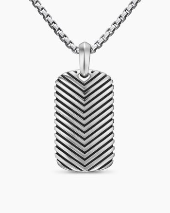 Chevron Tag|Sterling Silver, 34mm