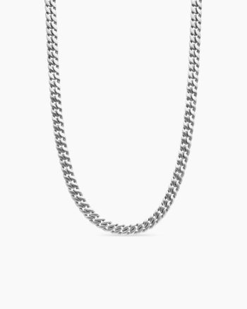 Curb Chain Necklace|Sterling Silver, 8mm