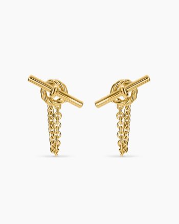 DY Mercer® Petite Toggle Chain Stud Earrings|18K Yellow Gold, 38.2mm