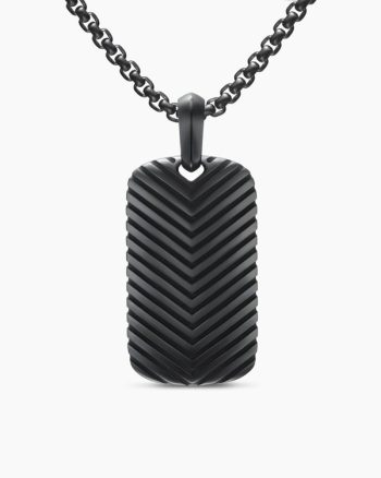 Chevron Tag|Black Titanium, 34mm