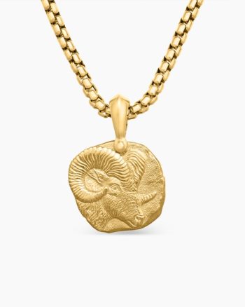 Aries Amulet|18K Yellow Gold, 17mm