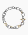 DY Mercer® Chain Necklace|Sterling Silver with 18K Yellow Gold and Diamonds, 20mm