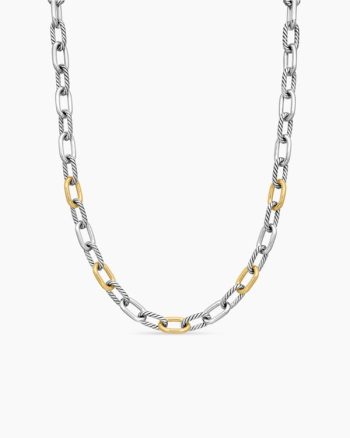 DY Madison® Chain Necklace|Sterling Silver with 18K Yellow Gold, 11mm
