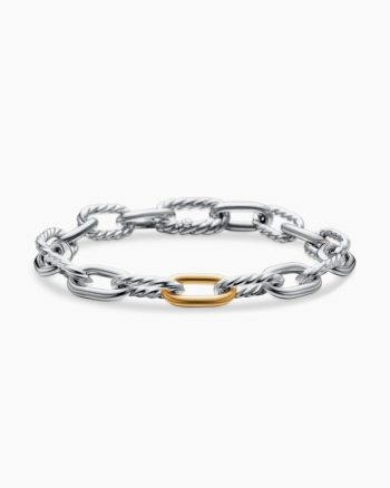 DY Madison® Chain Bracelet|Sterling Silver with 18K Yellow Gold, 8.5mm