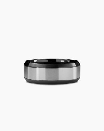 Beveled Band Ring|Black Titanium with Grey Titanium, 8.5mm