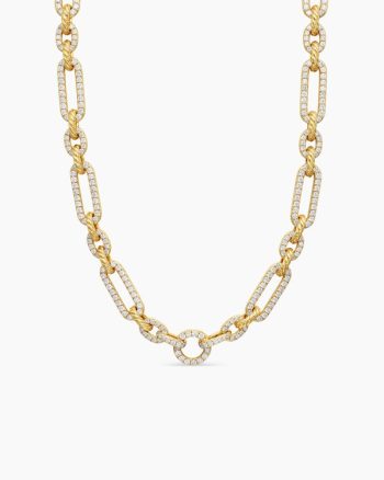 Lexington Chain Necklace|18K Yellow Gold with Diamonds, 9.8mm
