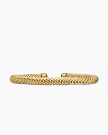 Cable Cuff Bracelet|18K Yellow Gold, 7mm