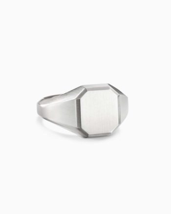 Streamline® Signet Ring|Platinum, 14mm