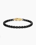Box Chain Bracelet|Stainless Steel with 14K Yellow Gold, 5mm