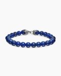 Spiritual Beads Bracelet|Sterling Silver with Lapis, 8mm