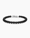 Spiritual Beads Bracelet|Sterling Silver with Black Onyx, 6mm