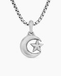 Star and Crescent Amulet|Sterling Silver, 17.2mm