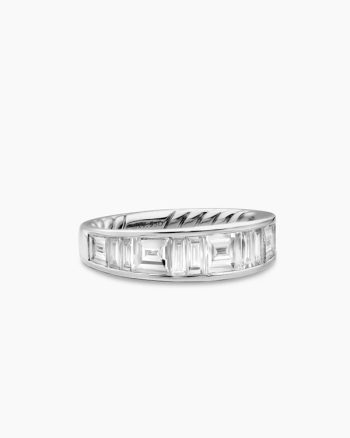 DY Eden Band Ring|Platinum with Baguette Diamonds, 4.8mm