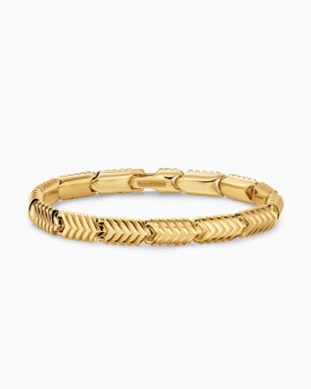 Chevron Link Bracelet|18K Yellow Gold, 7.6mm