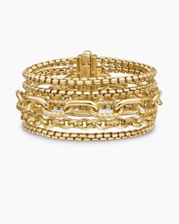 Multi Row Chain Bracelet|18K Yellow Gold, 29mm
