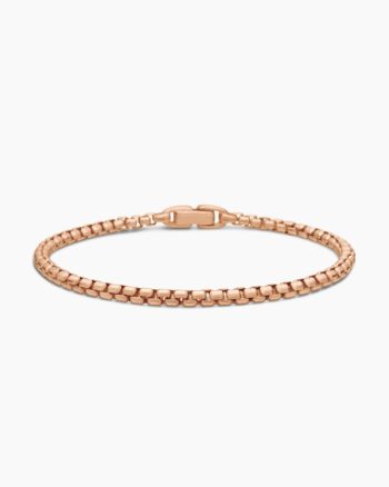 Box Chain Bracelet|18K Rose Gold, 3.4mm