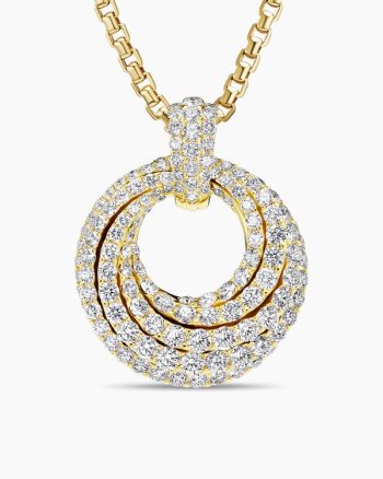 Floating Diamonds Pendant|Yellow Gold