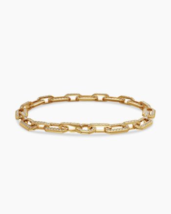 Pavé Chain Bracelet|18K Yellow Gold with Diamonds, 7mm