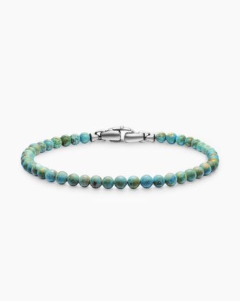 Spiritual Beads Bracelet|Turquoise with Sterling Silver, 4mm