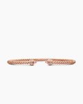 Classic Cablespira® Bracelet|18K Rose Gold with Morganite and Diamonds, 3mm