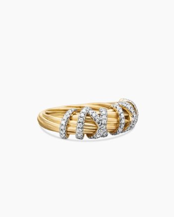 Helena Ring|18K Yellow Gold with Diamonds, 7.7mm