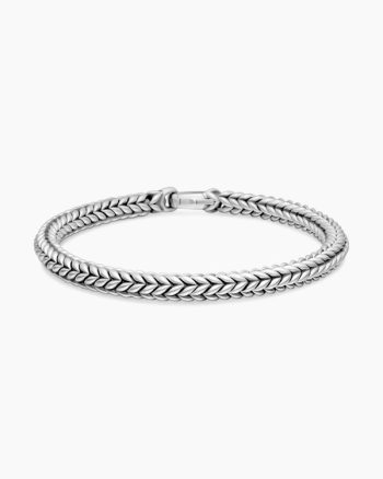 Chevron Bead Bracelet|Sterling Silver, 6mm