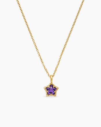 Cable Collectibles® Teen Star Necklace|18K Yellow Gold with Amethyst