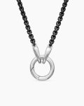 Smooth Amulet Box Chain Necklace|Darkened Stainless Steel, 2.7mm