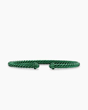 Classic Cable Bracelet|Green Aluminum, 4mm