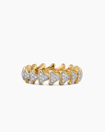 Armory® Band Ring|18K Yellow Gold with Diamonds, 6.2mm