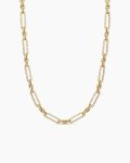 Lexington Chain Necklace|18K Yellow Gold with Diamonds, 6.5mm