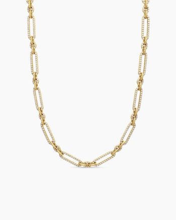 Lexington Chain Necklace|18K Yellow Gold with Diamonds, 6.5mm